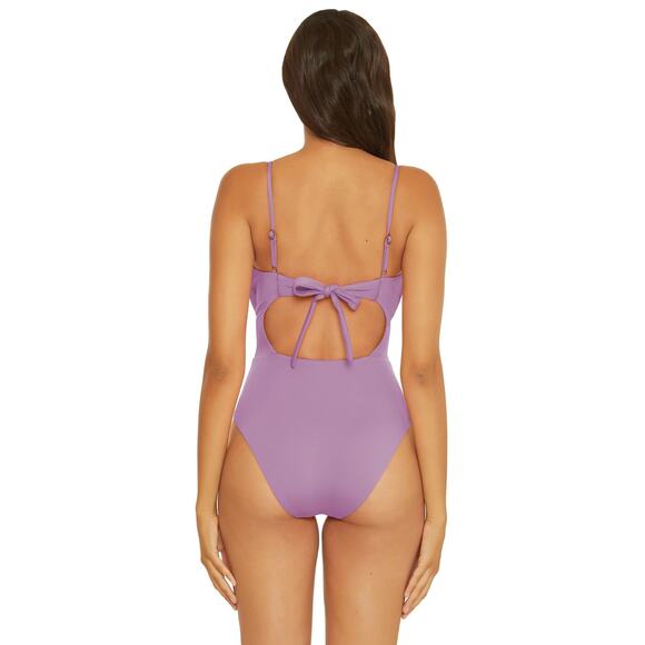 Becca By Rebecca Virtue Color Code Plunge One Piece Viola - Picture 3 of 4